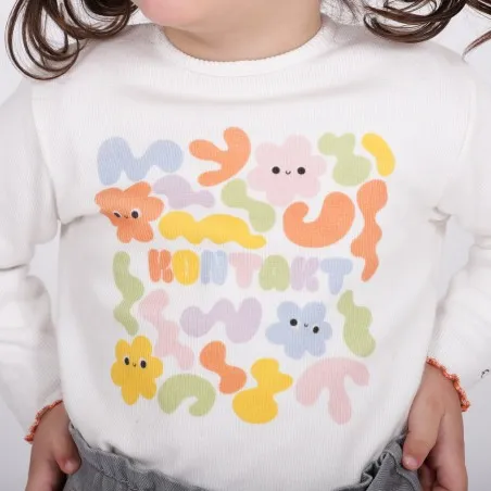 T-shirt côtelé bébé manches longues KONTAKT - KONTAKT