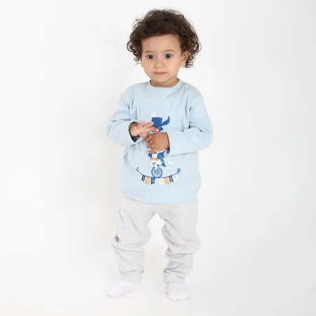 T-shirt côtelé bébé manches longues LION SHOW - KONTAKT
