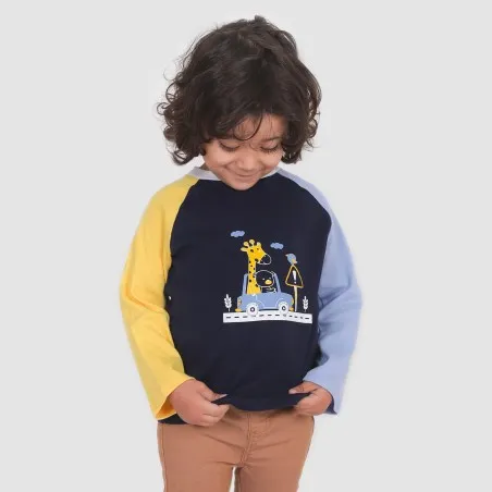 T-shirt côtelé bébé manches longues VOITURE - KONTAKT