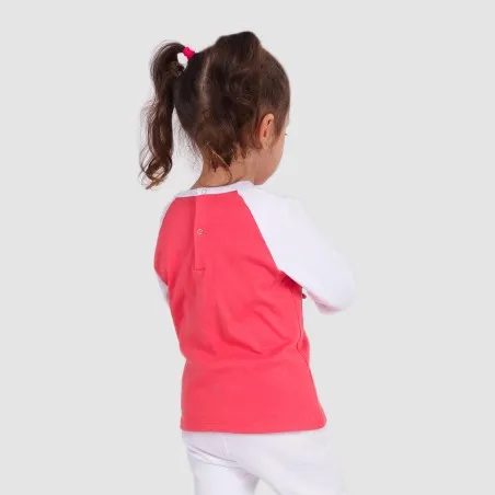 T-shirt côtelé bébé manches raglan GIRL POWER - KONTAKT