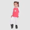 T-shirt côtelé bébé manches raglan GIRL POWER - KONTAKT