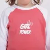 T-shirt côtelé bébé manches raglan GIRL POWER - KONTAKT