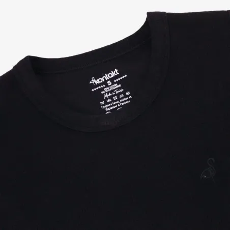 T-shirt côtelé femme manches à volant en chaine et trame - KONTAKT