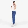 T-shirt côtelé femme manches à volant en chaine et trame - KONTAKT