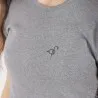 T-shirt côtelé femme manches courtes avec cordon de serrage - KONTAKT