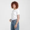 T-shirt côtelé femme manches courtes avec cordon de serrage - KONTAKT