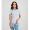 T-shirt côtelé femme manches courtes basic - KONTAKT