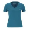T-shirt côtelé femme manches courtes col V - KONTAKT