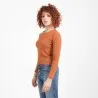 T-shirt côtelé femme manches longues - KONTAKT