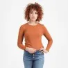 T-shirt côtelé femme manches longues - KONTAKT