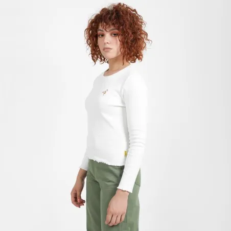 T-shirt côtelé femme manches longues - KONTAKT