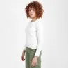 T-shirt côtelé femme manches longues - KONTAKT