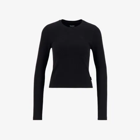 T-shirt côtelé femme manches longues - KONTAKT