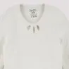 T-shirt côtelé femme manches longues avec cut out fleur - KONTAKT