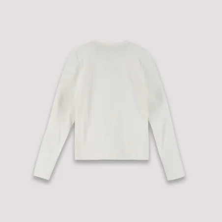 T-shirt côtelé femme manches longues avec cut out fleur - KONTAKT