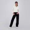 T-shirt côtelé femme manches longues avec cut out fleur - KONTAKT