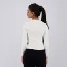 T-shirt côtelé femme manches longues avec cut out fleur - KONTAKT
