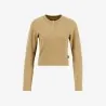 T-shirt côtelé femme manches longues avec patte boutonnage - KONTAKT
