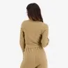 T-shirt côtelé femme manches longues avec patte boutonnage - KONTAKT