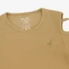 T-shirt côtelé fille avec épaules dénudées - KONTAKT