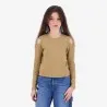 T-shirt côtelé fille avec épaules dénudées - KONTAKT