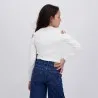 T-shirt côtelé fille avec épaules dénudées - KONTAKT