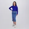 T-shirt côtelé fille avec épaules dénudées - KONTAKT