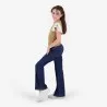 T-shirt côtelé fille manches à volant en chaine et trame - KONTAKT