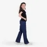 T-shirt côtelé fille manches à volant en chaine et trame - KONTAKT