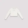T-shirt côtelé fille manches longues avec cut out fleur - KONTAKT