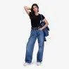 T-shirt côtelé sur taille femme manches courtes - KONTAKT