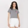 T-shirt crop côtelé femme manches courtes CALM AND CHILL - KONTAKT