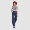 T-shirt crop côtelé femme manches courtes COOL GIRL - KONTAKT