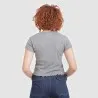 T-shirt crop côtelé femme manches courtes COOL GIRL - KONTAKT