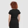 T-shirt crop côtelé femme manches courtes CROQUIS DENIM - KONTAKT