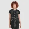 T-shirt crop côtelé femme manches courtes CROQUIS DENIM - KONTAKT