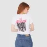 T-shirt crop côtelé femme manches courtes FREEDOM - KONTAKT