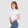 T-shirt crop côtelé femme manches courtes FREEDOM - KONTAKT