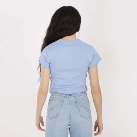 T-shirt crop côtelé femme manches courtes HABIBI YA LIL - KONTAKT