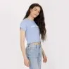 T-shirt crop côtelé femme manches courtes HABIBI YA LIL - KONTAKT