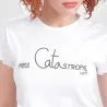 T-shirt crop côtelé femme manches courtes MISS CATASTROPHE - KONTAKT