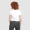 T-shirt crop côtelé femme manches courtes MISS CATASTROPHE - KONTAKT