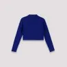 T-shirt crop côtelé femme manches longues avec détail cut out - KONTAKT