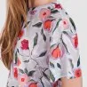 T-shirt crop femme imprimé fleur - KONTAKT