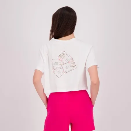 T-shirt crop femme manches courtes POSTCARD - KONTAKT