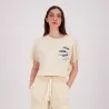 T-shirt crop femme manches courtes WARNING - KONTAKT