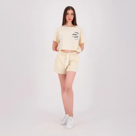 T-shirt crop femme manches courtes WARNING - KONTAKT