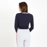 T-shirt crop femme manches longues avec cordon de serrage et broderie - KONTAKT