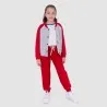T-shirt crop fille avec manches contrastées et broderie - KONTAKT