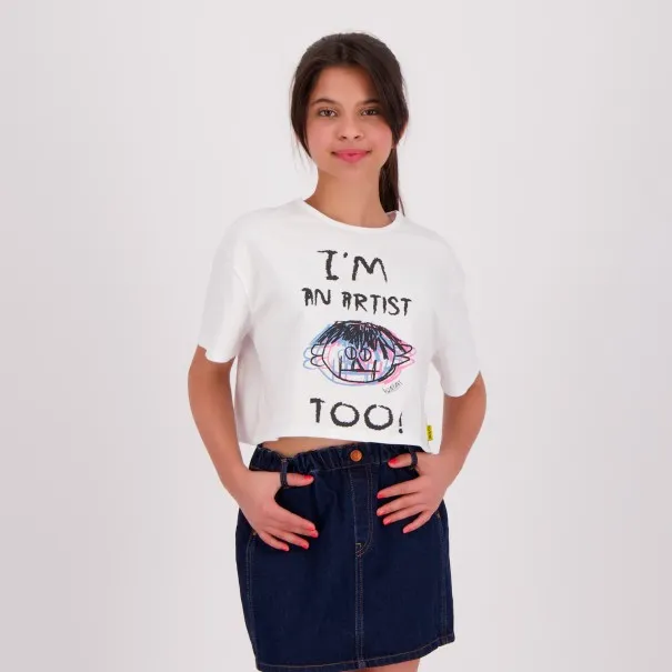 T-shirt crop fille I'M AN ARTIST TOO ! - KONTAKT